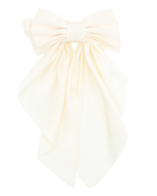 Tulleen-THC25002-Satin Ribbon Flowing Bow Hairclip