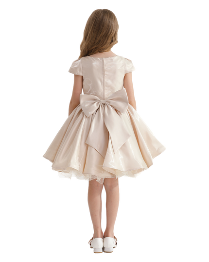Champagne Bow Short Solera Dress