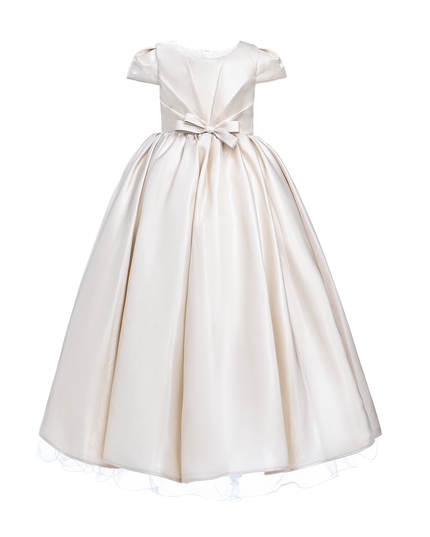 Champagne Bow Long Brea Dress