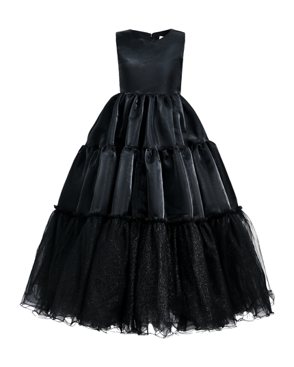 Black Layered Teola Dress