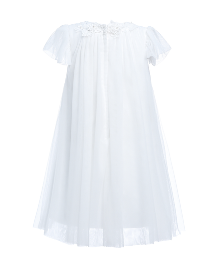 White Flower Accent Constance Dress