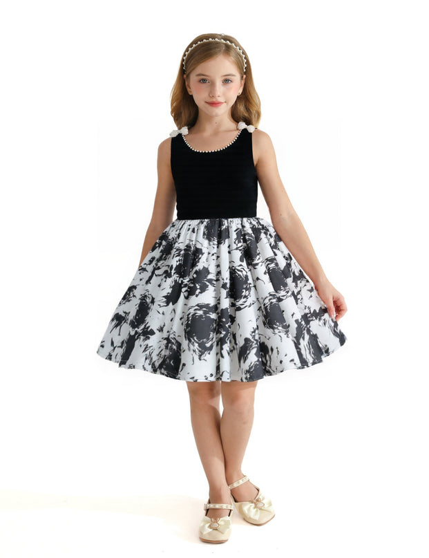 Black and White Abstract Maitland Dress