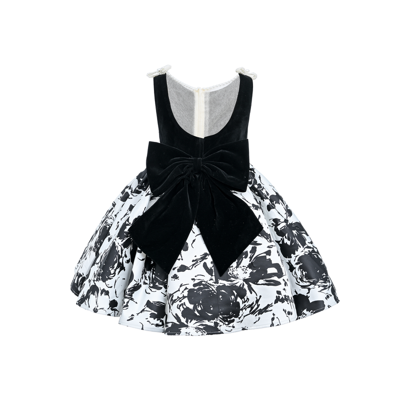 Black and White Abstract Maitland Dress