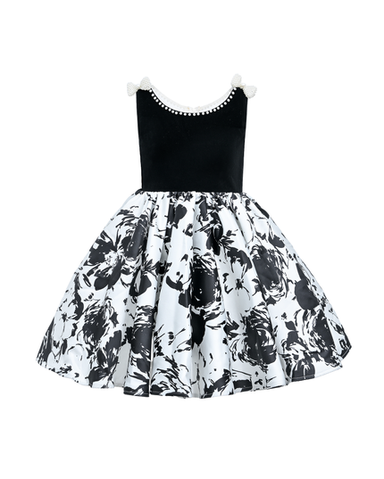 Black and White Abstract Maitland Dress