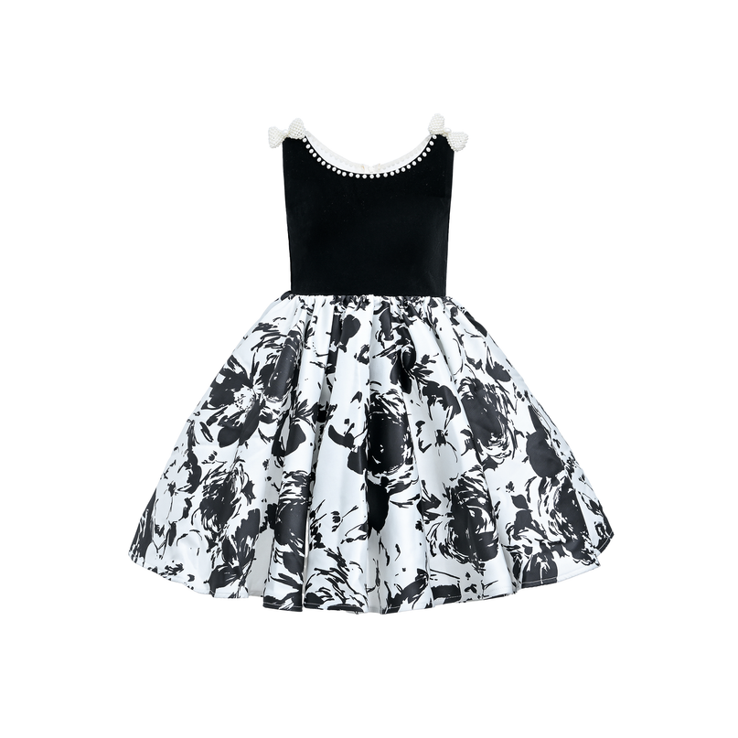 Black and White Abstract Maitland Dress