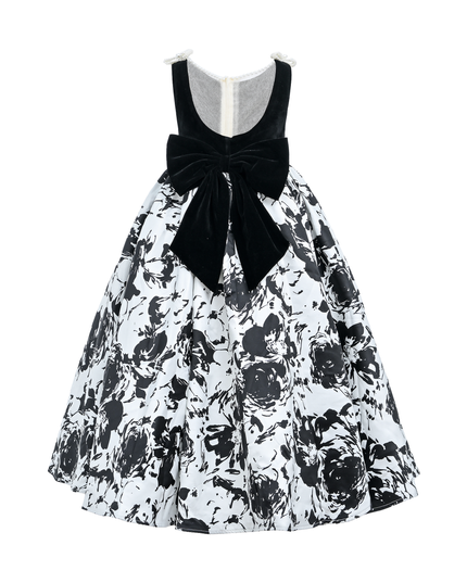 Black and White Abstract Dalmeny Dress
