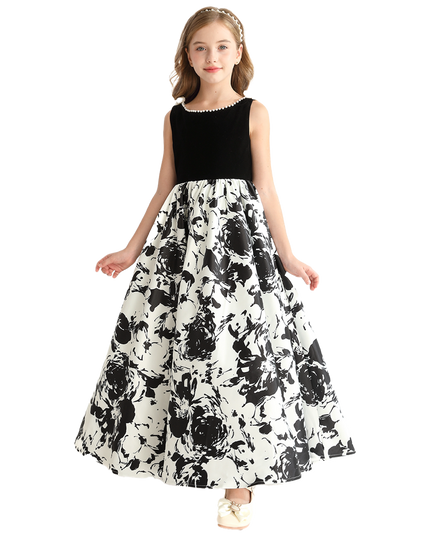 Black and White Abstract Dalmeny Dress