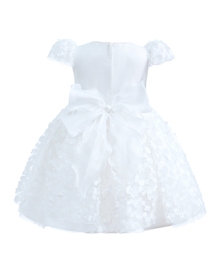 White Floral Bow Upton Dress