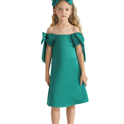 kids-atelier-tulleen-kid-girl-green-luneta-off-shoulder-bow-dress-tmc-24005-green
