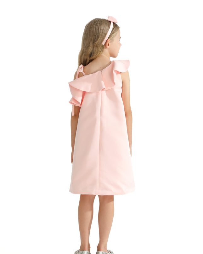 Pink Petulla Off Shoulder Ruffle Dress