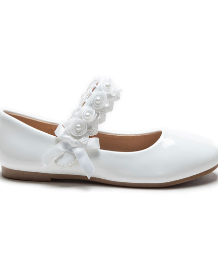 kidsatelier-Tulleen-White-Patent-Rose-Pearl-Doily-Flats-Tulleen-TSM42001-White-2