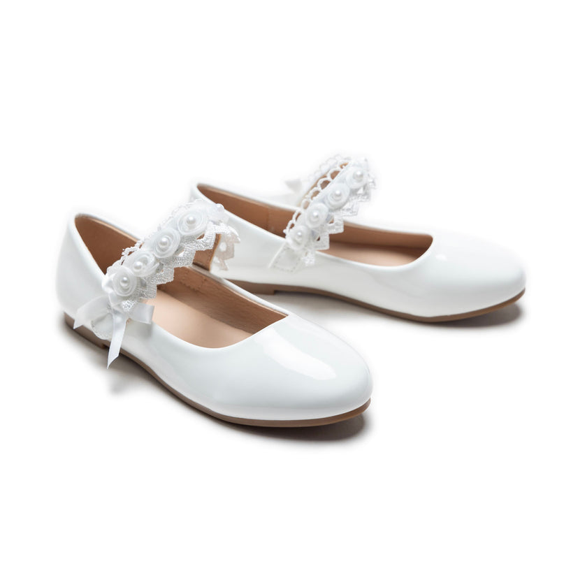 kidsatelier-Tulleen-White-Patent-Rose-Pearl-Doily-Flats-Tulleen-TSM42001-White-3