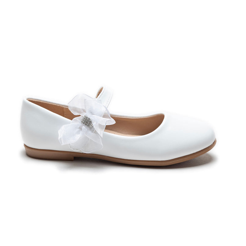 kidsatelier-Tulleen-White Cross Banded Ribbon Flats-TSM42002-White-2