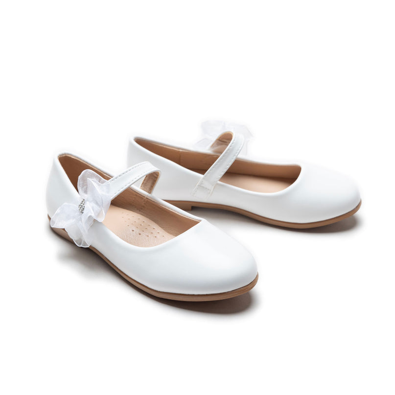 kidsatelier-Tulleen-White Cross Banded Ribbon Flats-TSM42002-White-3