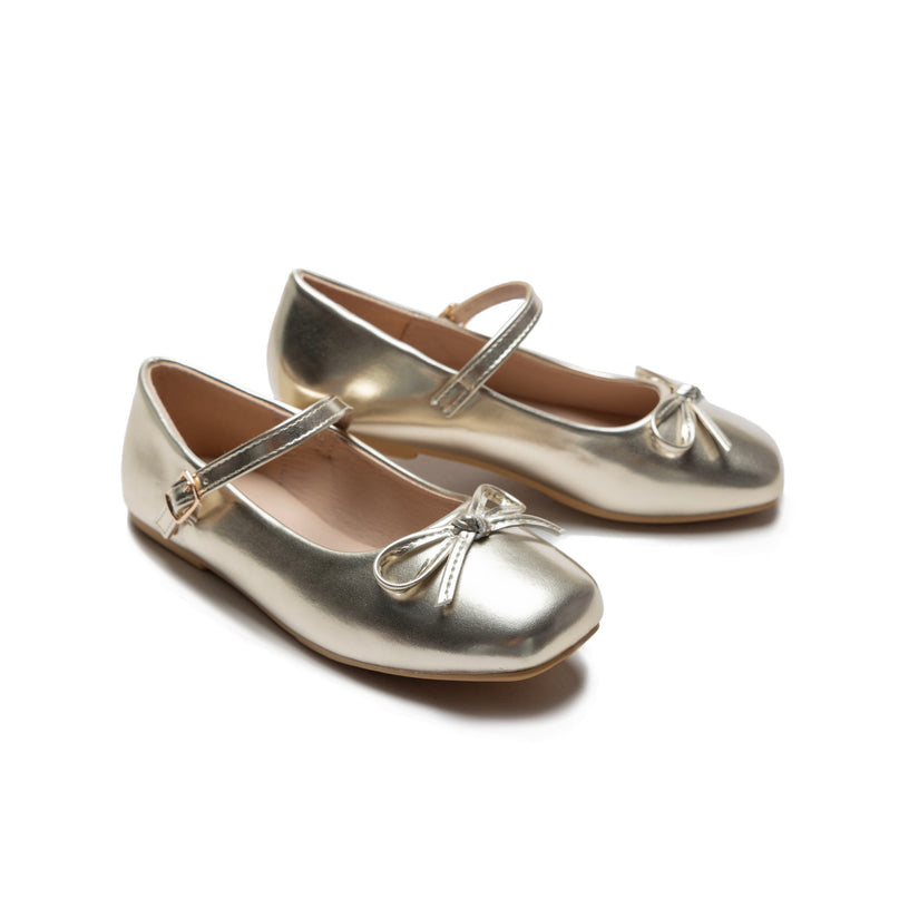 Gold Julietta Bow Flats