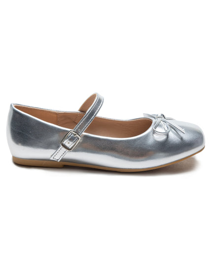 Silver Julietta Bow Flats
