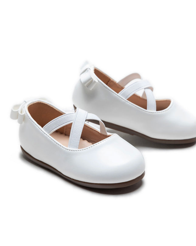 kidsatelier-Tulleen-White Cross Banded Ribbon Flats-TSM42018-White-1