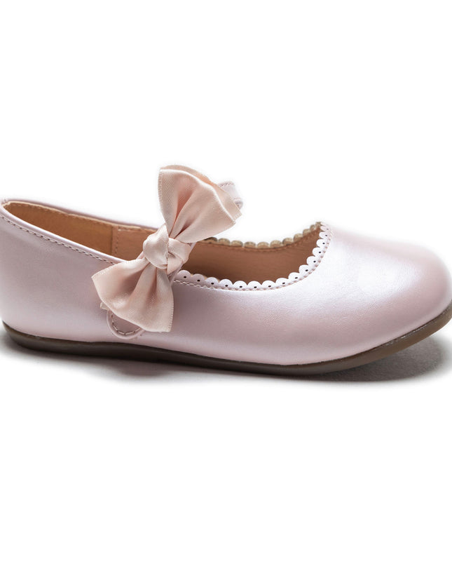 kidsatelier-Tulleen-Pink-Satin-Elodie-Bow-Flats-TSM42019-Pink-2