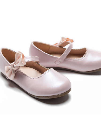 kidsatelier-Tulleen-Pink-Satin-Elodie-Bow-Flats-TSM42019-Pink-3