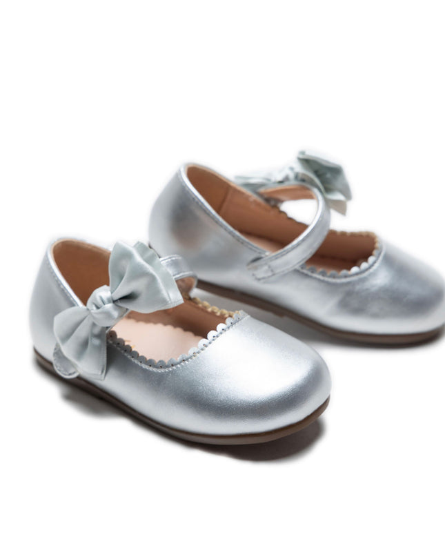kidsatelier-Tulleen-Silver-Satin-Elodie-Bow-Flats-TSM42019-Silver-1
