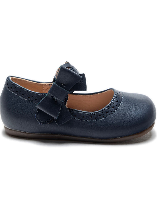 Navy Ribbon Banded Flats