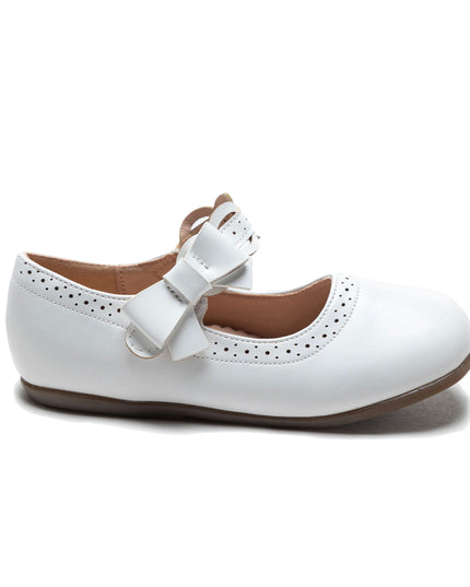 kidsatelier-Tulleen-White Ribbon Banded Flats-TSM42020-White-2