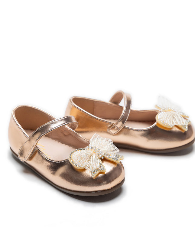 Champagne Charlotte Ribbon Flats