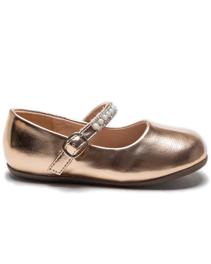 Champagne Margot Pearl Band Flats