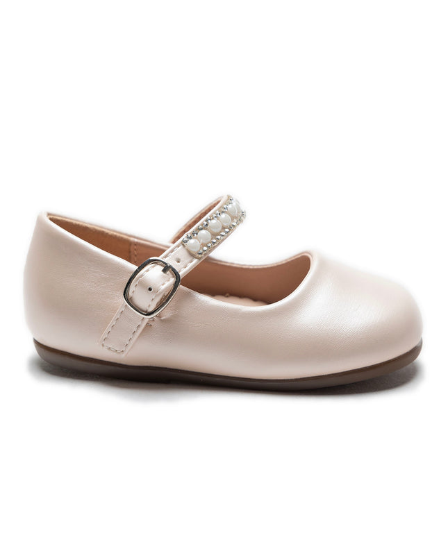 Cream Margot Pearl Band Flats