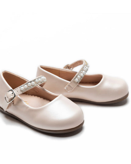 Cream Margot Pearl Band Flats