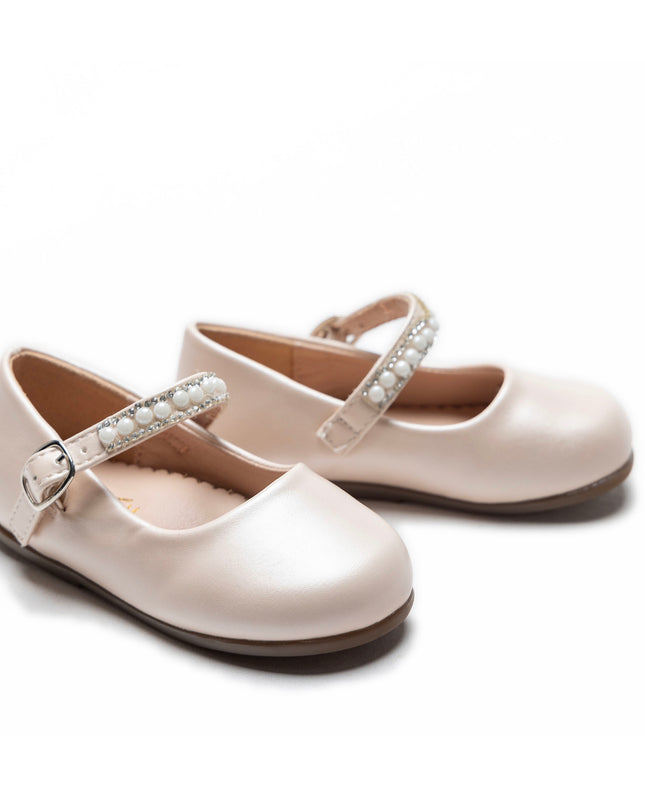 Cream Margot Pearl Band Flats