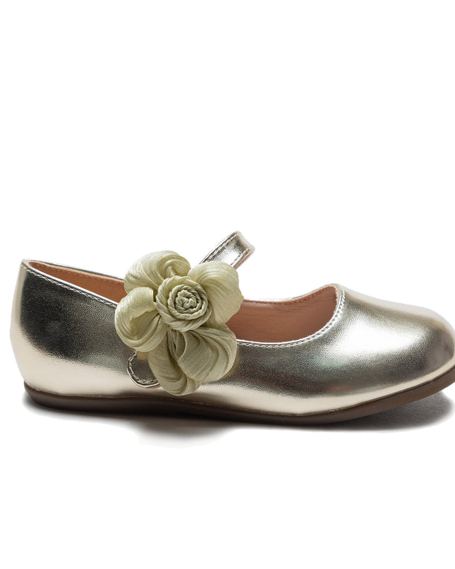 Gold Yasmine Blooming Flats