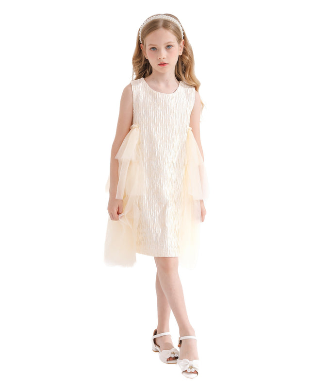 Champagne Sonata Ruffle Dress