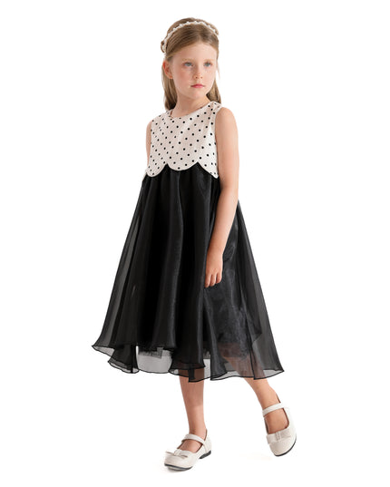 Black Menorca Polka Dot Dress