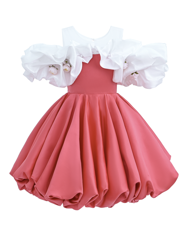 kidsatelier-tulleen-Red-Silhouette-White-Sleeve-Isadora-Dress