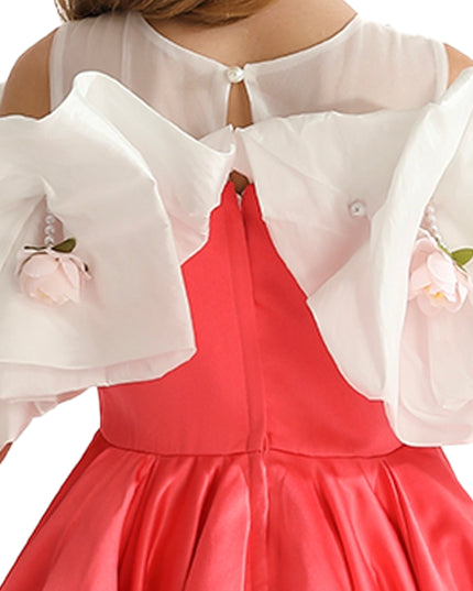 kidsatelier-tulleen-Red-Silhouette-White-Sleeve-Isadora-Dress