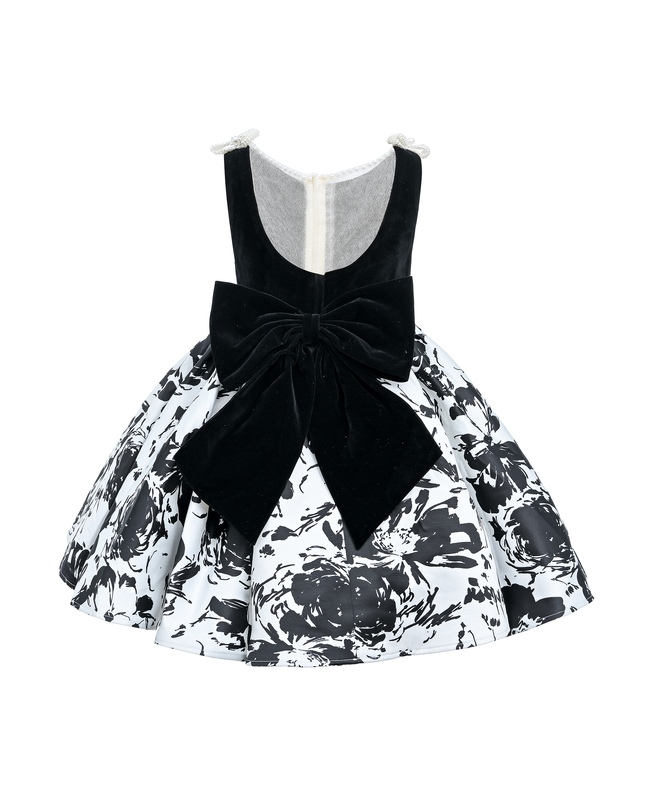 kidsatelier-tulleen-Black-and-White-Abstract-Maitland-Dress