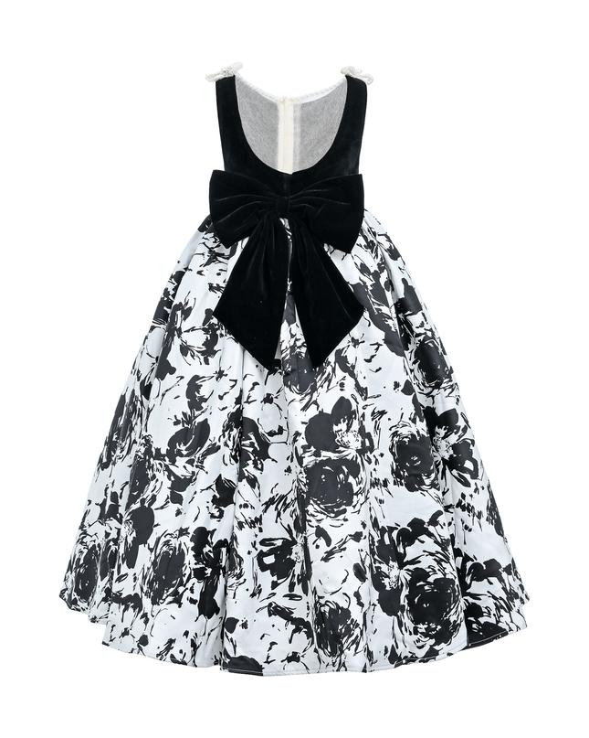 kidsatelier-tulleen-Black-and-White-Abstract-Dalmeny-Dress