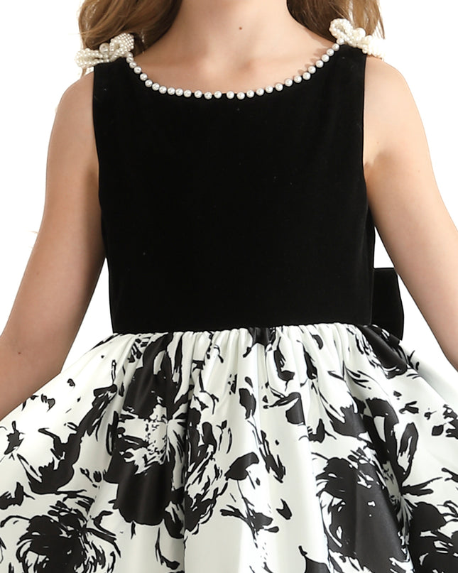 kidsatelier-tulleen-Black-and-White-Abstract-Dalmeny-Dress