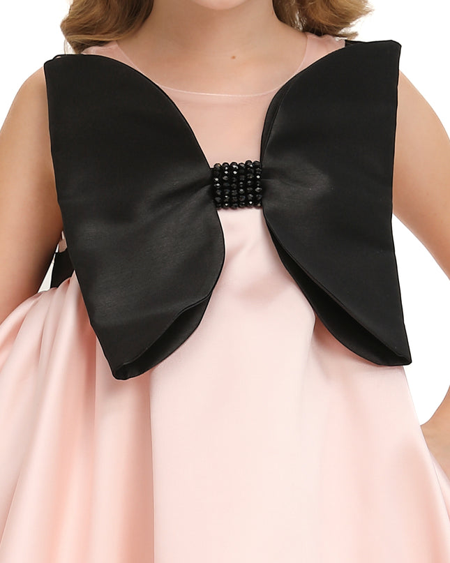 kidsatelier-tulleen-Pink-Dress-Black-Bow-Ophelia-Dress