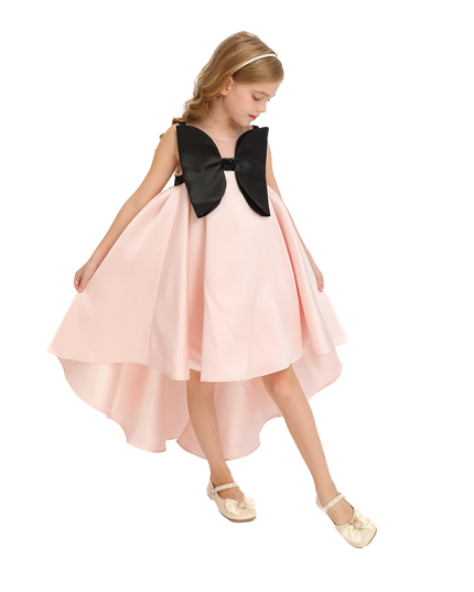 kidsatelier-tulleen-Pink-Dress-Black-Bow-Ophelia-Dress