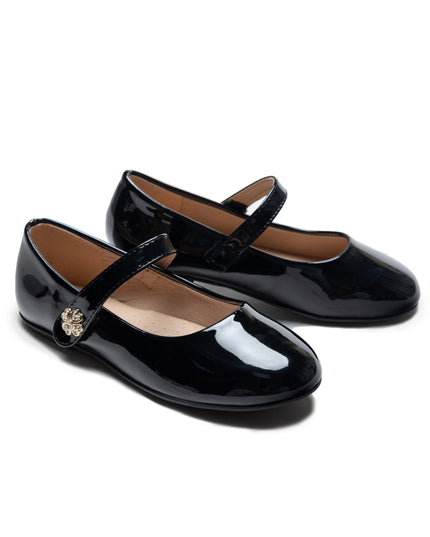 kidsatelier-tulleen-Black-Maleia-Clover-Charm-Flats