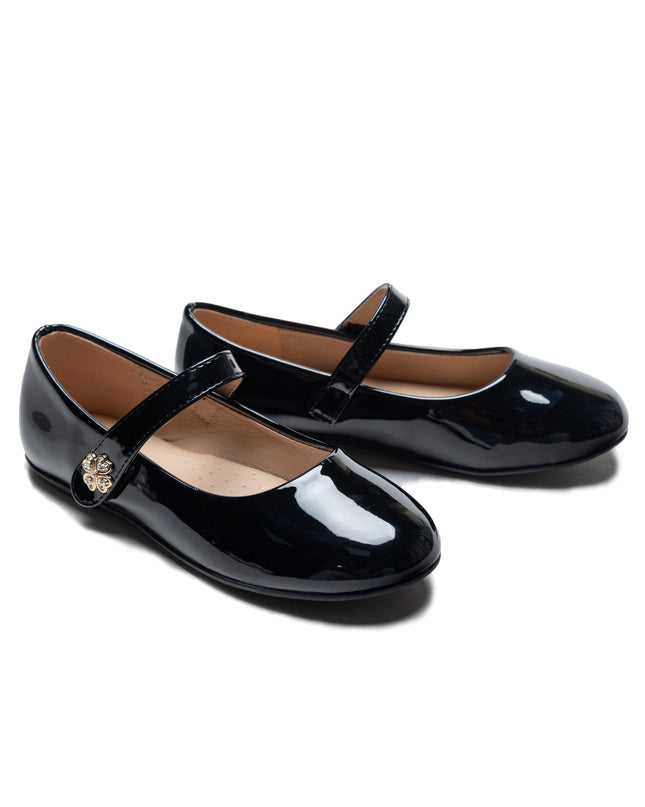 kidsatelier-tulleen-Black-Maleia-Clover-Charm-Flats