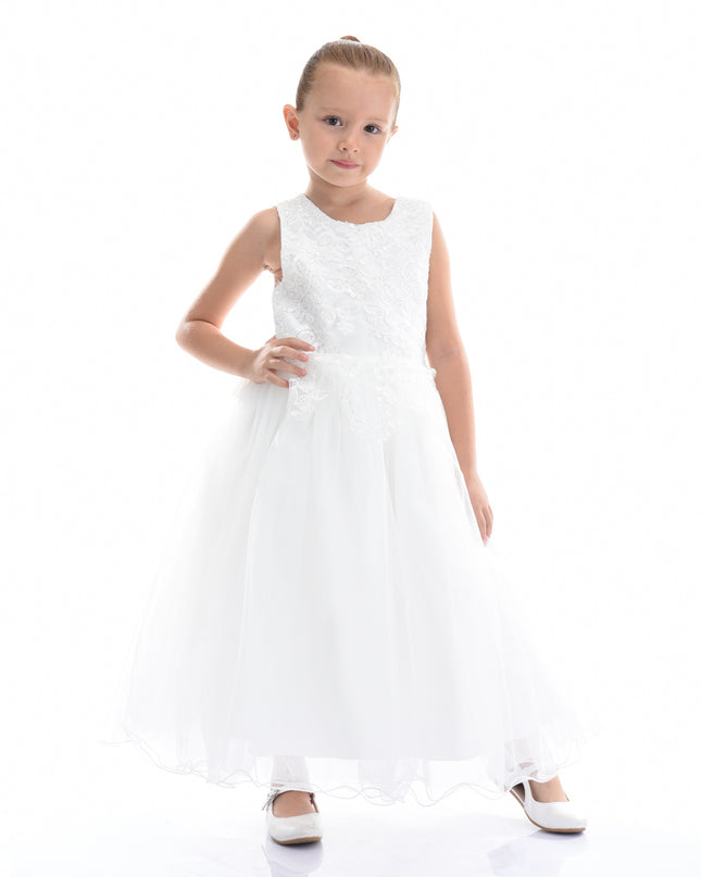 White Halsey Embroidered Dress