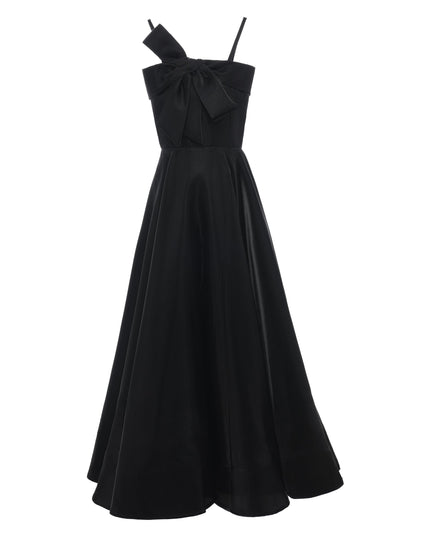 Black Elara Bow Gown