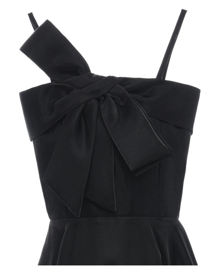 Black Elara Bow Gown