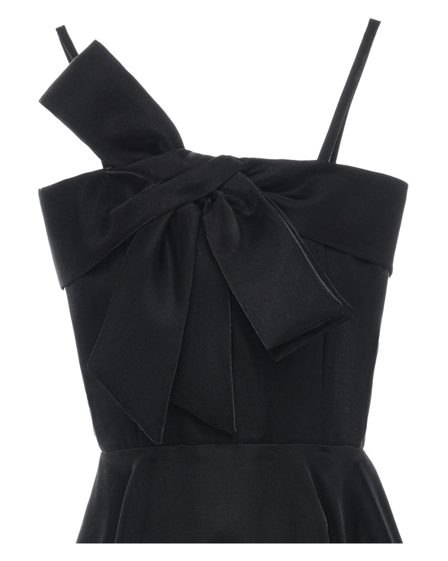 Black Elara Bow Gown