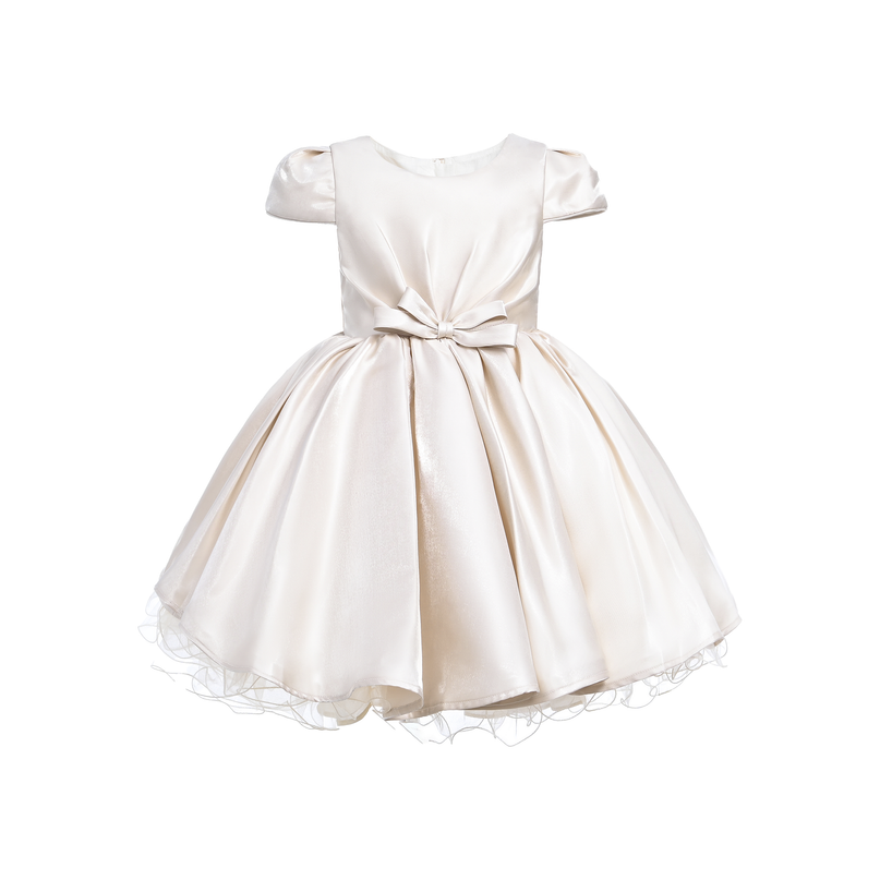 Champagne Bow Short Solera Dress