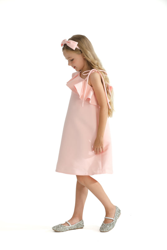 Pink Petulla Off Shoulder Ruffle Dress