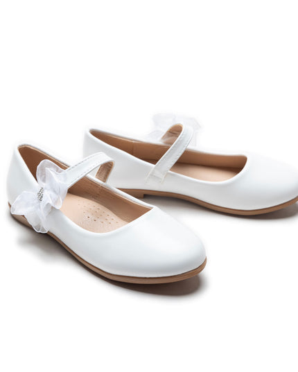 kidsatelier-Tulleen-White Cross Banded Ribbon Flats-TSM42002-White-3